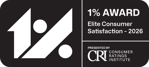 1% Award — Elite Consumer Satisfaction 2026, presented by the Consumer Ratings Institute